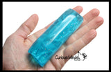 Set of 5 Different Water Trick Snakes - Filled with Sparkle Streamers, Water Beads, Glitter, Confetti - Stress Toy - Slippery Tricky Wiggly Wiggler Tube - Squishy Wiggler Sensory Fidget Ball