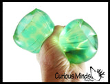 Set of 2 Different Jumbo Water Trick Snakes - Filled with Sparkle Streamers and Water Beads - Stress Toy - Slippery Tricky Wiggly Wiggler Tube - Squishy Wiggler Sensory Fidget Ball