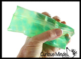 Set of 2 Different Jumbo Water Trick Snakes - Filled with Sparkle Streamers and Water Beads - Stress Toy - Slippery Tricky Wiggly Wiggler Tube - Squishy Wiggler Sensory Fidget Ball