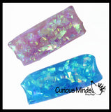 Jumbo Water Trick Snake Filled with Sparkle Streamers - Stress Toy - Slippery Tricky Wiggly Wiggler Tube - Squishy Wiggler Sensory Fidget Ball