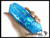 Jumbo Water Trick Snake Filled with Sparkle Streamers - Stress Toy - Slippery Tricky Wiggly Wiggler Tube - Squishy Wiggler Sensory Fidget Ball