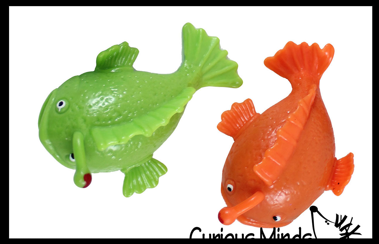 Last Chance - Limited Stock - Clearance / Sale - Angler Fish Water Bead Filled Squeeze Stress Ball - Sensory, Stress, Fidget Toy - Headlight Fish 2