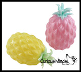 Colored Pineapple Fruit Water Bead Filled Squeeze Stress Ball  -  Sensory, Stress, Fidget Toy Fruit Pine Apple
