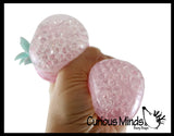 Set of 2 Different Pineapple Stress Balls - Sensory, Stress, Fidget Toy Super Soft - Water Bead and Doh Cream - Fruit