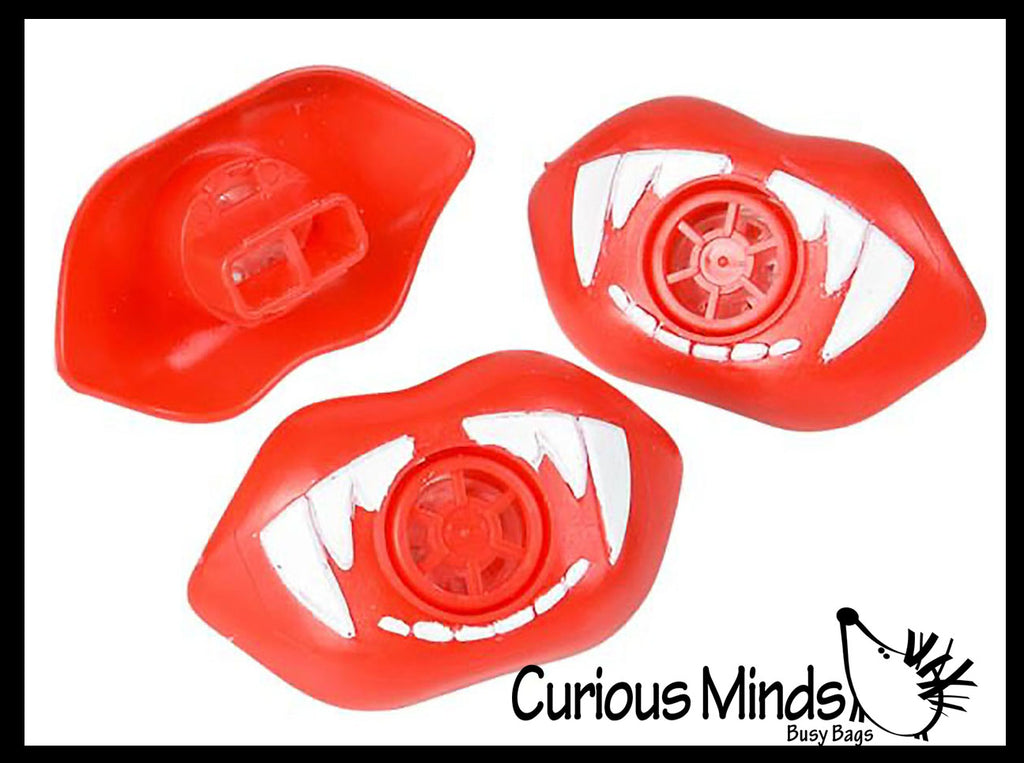 Halloween Whistle Fang Lips Novelty Toys - Party Favor - Trick or Treat Prize
