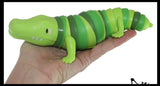 Snake, Shark and Alligator Fidgets - Set of 3 - Large Wiggle Crocodile Articulated Jointed Moving Creature Toy - Unique