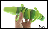 Snake, Shark and Alligator Fidgets - Set of 3 - Large Wiggle Crocodile Articulated Jointed Moving Creature Toy - Unique