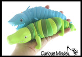 Snake, Shark and Alligator Fidgets - Set of 3 - Large Wiggle Crocodile Articulated Jointed Moving Creature Toy - Unique