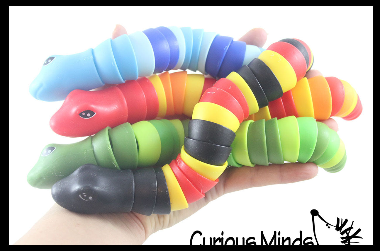Large Articulated Snake Wiggle Fidget Jointed Moving Creature Toy - Unique Set of 2 Random Color Snakes Large Articulated Snake Wiggle Fidget Jointed Moving Creature Toy - Unique Set of 2 Random Color Snakes