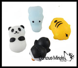 Wild Safari Animal Mochi Squishy  - Adorable Cute Kawaii - Individually Wrapped Toys - Sensory, Stress, Fidget Party Favor Toy Light Activated