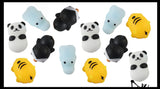 Wild Safari Animal Mochi Squishy  - Adorable Cute Kawaii - Individually Wrapped Toys - Sensory, Stress, Fidget Party Favor Toy Light Activated
