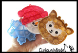 Set of 3 Cute Holiday Fidgets - Snowman, Reindeer and Snowflake Festive Bubble Popper Fidget Toy - Fun Party Favor Toy - Christmas Winter