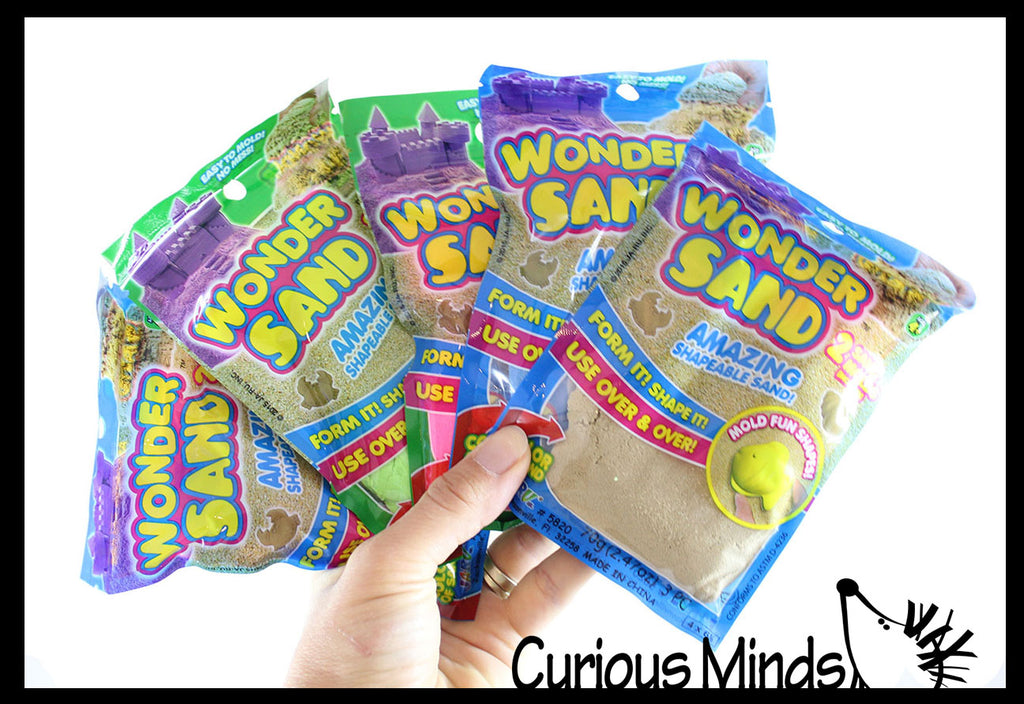 LAST CHANCE - LIMITED STOCK - SALE  -  Wonder Sand Pouch with 2 Mini Sand Molds - Stretchy  Soft Moving Sand-Like  putty/dough/slime