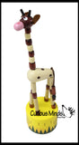 Wooden Collapsing Thumb Dancing Push Puppet Animals
