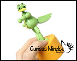 Wooden Collapsing Thumb Dancing Push Puppet Animals