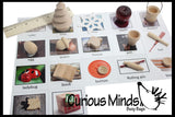 LAST CHANCE - LIMITED STOCK - Montessori Object Match with Cards- Miniature Objects with Matching Cards - 2 Part Cards.  Montessori learning toy, language materials