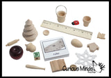 LAST CHANCE - LIMITED STOCK - Montessori Object Match with Cards- Miniature Objects with Matching Cards - 2 Part Cards.  Montessori learning toy, language materials