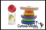 CLEARANCE - SALE - Wood Stacking Rainbow Tower with Pattern Cards