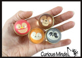 24 Cute Animal Themed Bouncy Balls - Arctic Animal Winter / Woodland Critters - Cold Snow Christmas Bouncing Ball Party Favor Novelty Toy