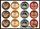 24 Cute Animal Themed Bouncy Balls - Arctic Animal Winter / Woodland Critters - Cold Snow Christmas Bouncing Ball Party Favor Novelty Toy