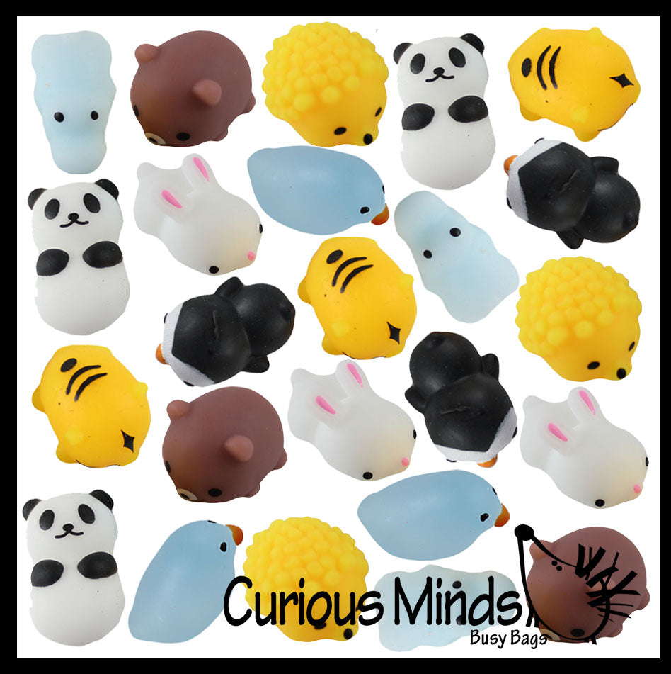 LAST CHANCE - LIMITED STOCK - SALE  - 24 Mochi Animals - Woodland & Wild Safari Animal Mochi Squishy  - Adorable Cute Kawaii - Individually Wrapped Toys - Sensory, Stress, Fidget Party Favor Toy