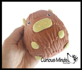 Cute Highland Cow Yak Soft Fluff Doh - Filled Squeeze Stress Balls  -  Sensory, Stress, Fidget Toy Super Soft Hairy Cow