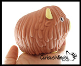 Cute Highland Cow Yak Soft Fluff Doh - Filled Squeeze Stress Balls  -  Sensory, Stress, Fidget Toy Super Soft Hairy Cow