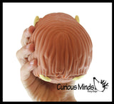 Cute Highland Cow Yak Soft Fluff Doh - Filled Squeeze Stress Balls  -  Sensory, Stress, Fidget Toy Super Soft Hairy Cow