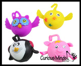 CLEARANCE / SALE - Yo-Yo Animal Soft Fluff- Filled Squeeze Stress Balls  -  Sensory, Stress, Fidget Toy Super Soft