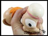 Pimple Face Squishy Stress Ball - Zit Popping Fun Fidget - Gross Pus Nerd Acne Face with White Heads - Blob Webby Mesh Ball - Squishy Fidget Ball