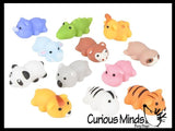 Cute Zoo Animal Mochi Squishy Animals - Kawaii -  Cute Individually Wrapped Toys - Sensory, Stress, Fidget Party Favor Toy