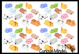 Cute Zoo Animal Mochi Squishy Animals - Kawaii -  Cute Individually Wrapped Toys - Sensory, Stress, Fidget Party Favor Toy